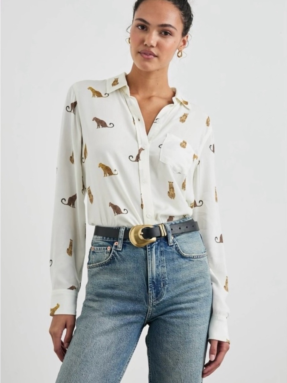 Rails Kathryn Wild Animals Button Down Shirt Medium
